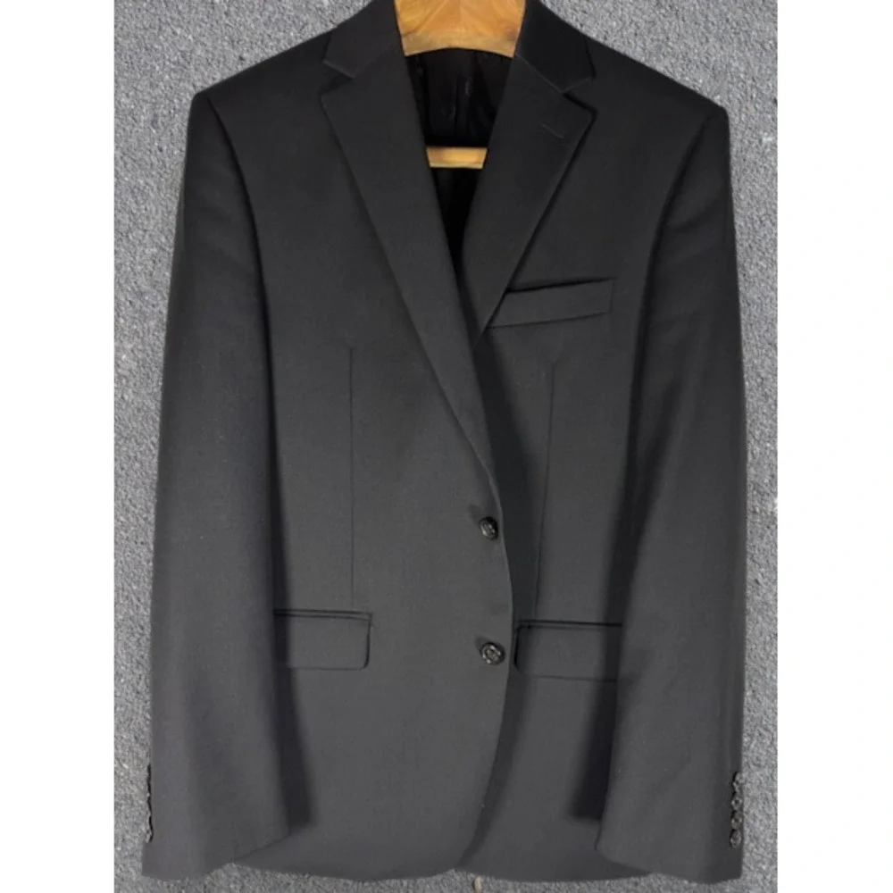 Lauren Ralph Lauren Lattimore Suit Jacket Men's 40R Black 70% Wool 2 Button Vent